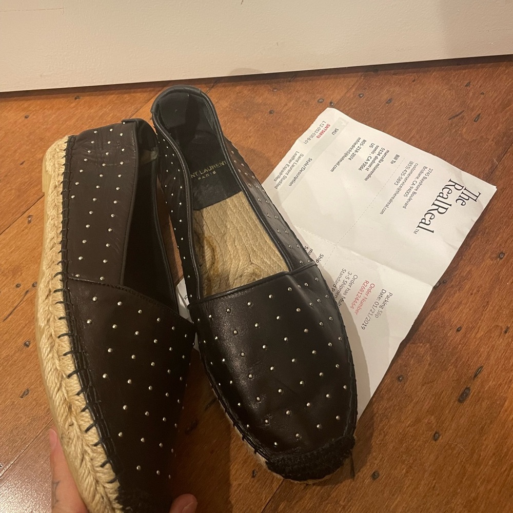 SAINT LAURENT STUDDED ESPARDRILLES - Picture 2 of 6